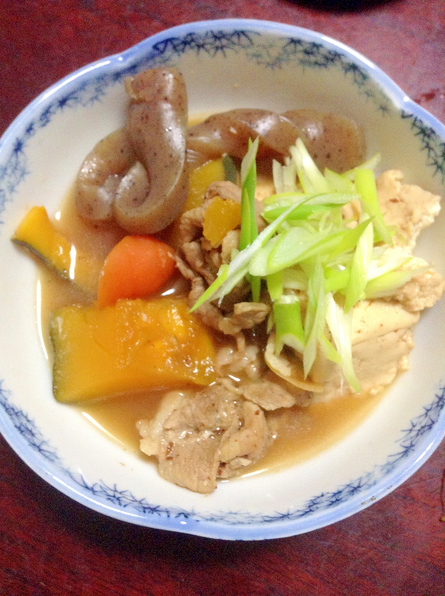肉かぼちゃ豆腐【欲張り煮物】
