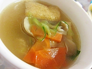 きゅうりとまいたけの中華スープ