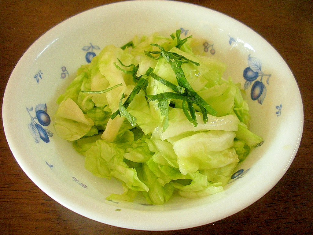 お夜食に キャベツと大葉の生姜風味浅漬け レシピ 作り方 By Kojarin7 楽天レシピ