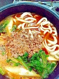 市販のつゆで外食気分♪辛い物好きな方へ☆火鍋うどん