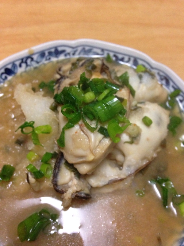 大根おろしで牡蠣の焼き物