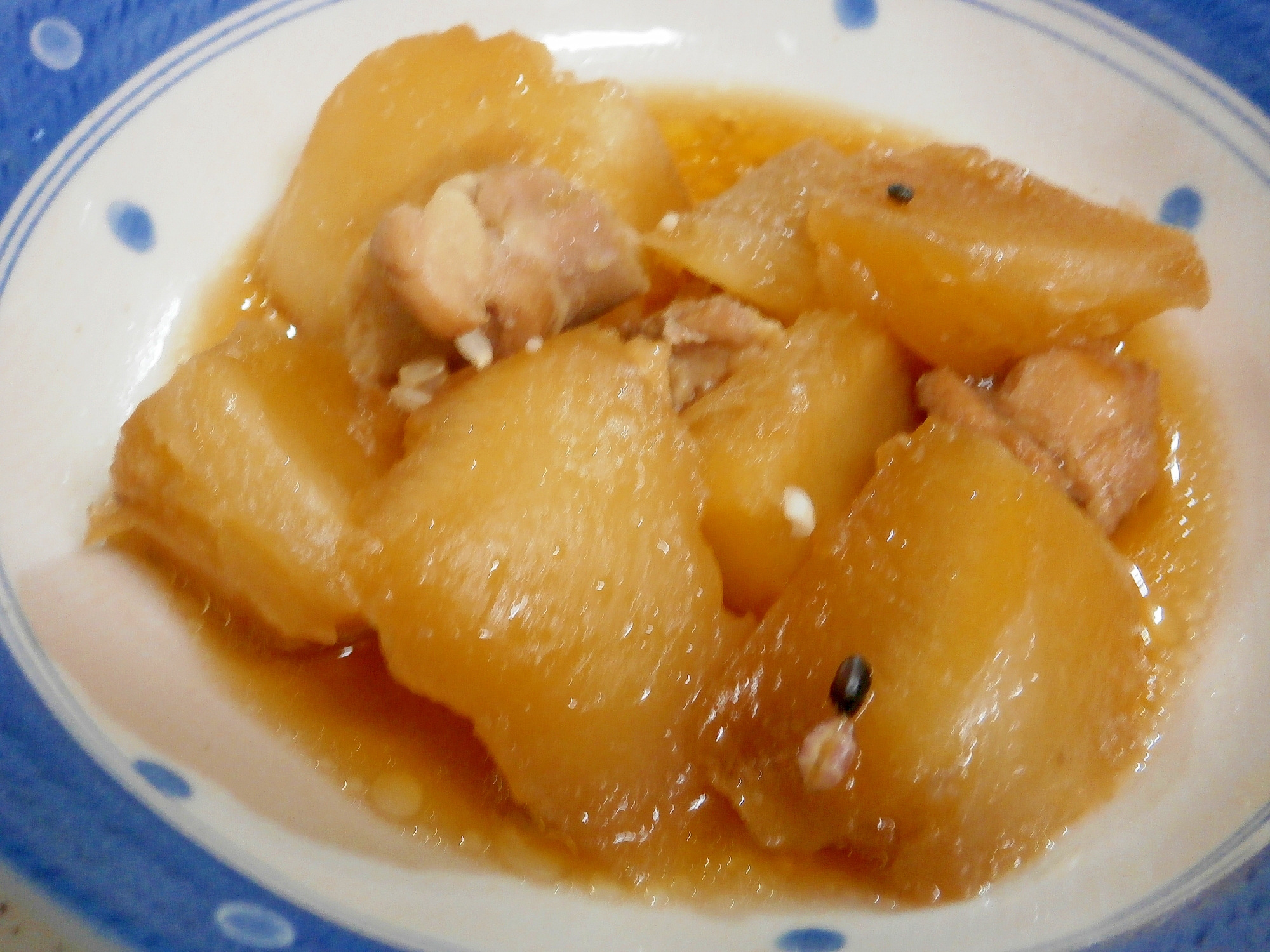 圧力鍋で☆雑穀入り鶏肉と大根の煮物