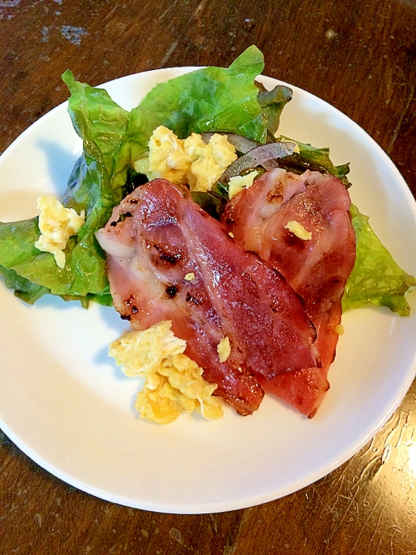 ベーコンと卵のサラダ レシピ 作り方 By きのこのみみ 楽天レシピ