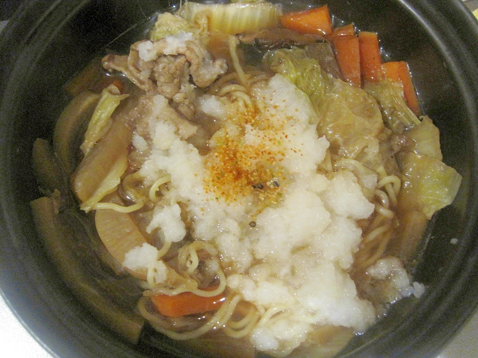 野菜たっぷり雪見ラーメン