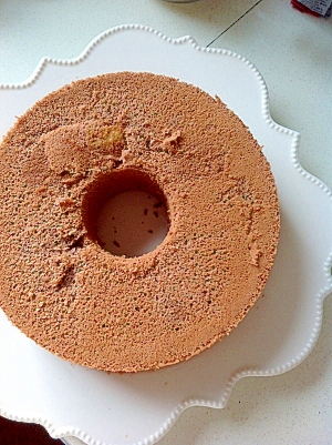 ノンシュガー豆乳で米粉ココアシフォンケーキ レシピ 作り方 By なっころりん 楽天レシピ