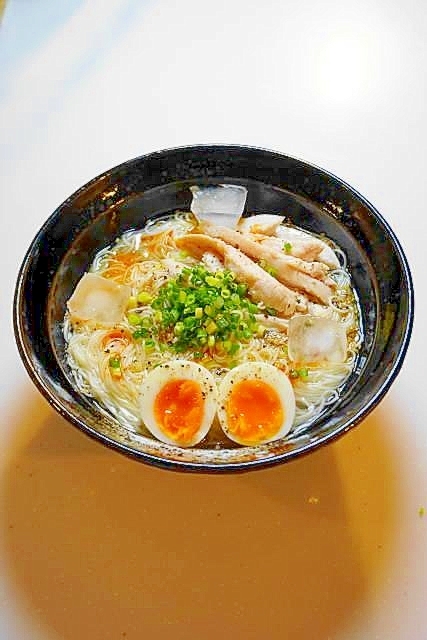 茹で汁で作るからワンランクUP！鶏塩そうめん