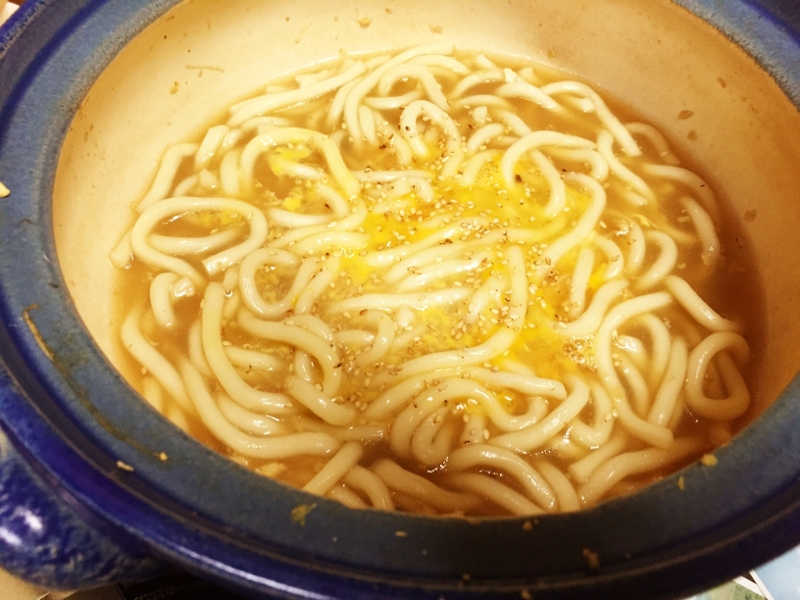 鍋の〆に！生姜たまうどん