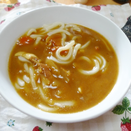 残ったカレーでカレーうどん