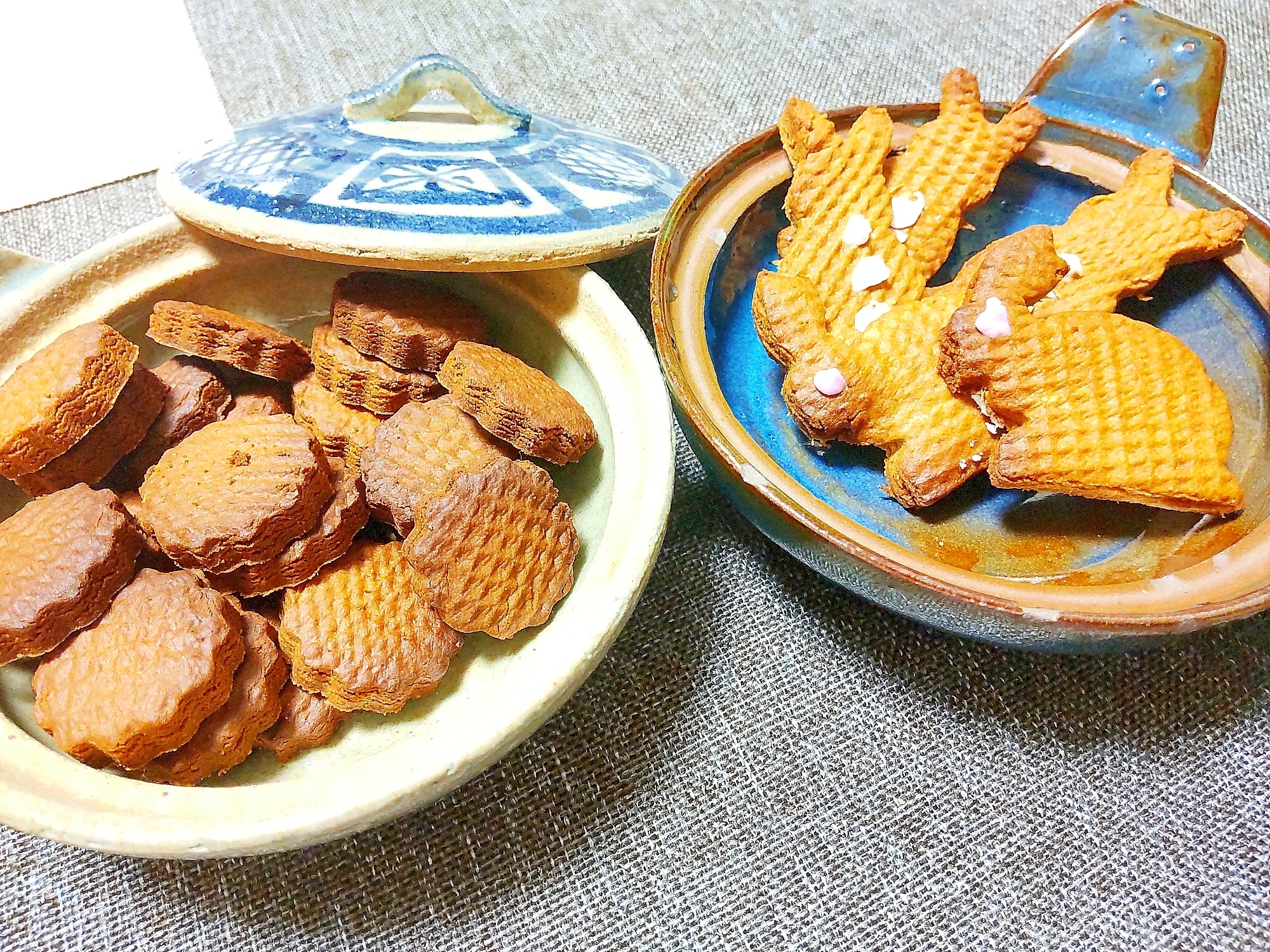 小麦粉無しきな粉クッキー＆おろし生姜クッキー