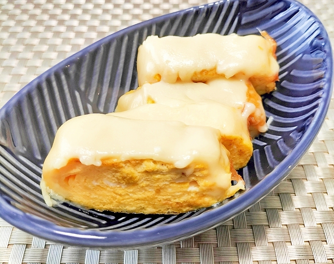 国産チーズ♡とろ〜んとチーズが美味✨明太卵焼き