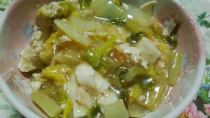 豆腐入り☆白菜とミンチの生姜あん