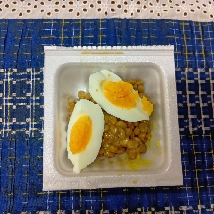 ゆで卵ふりかけ♪納豆