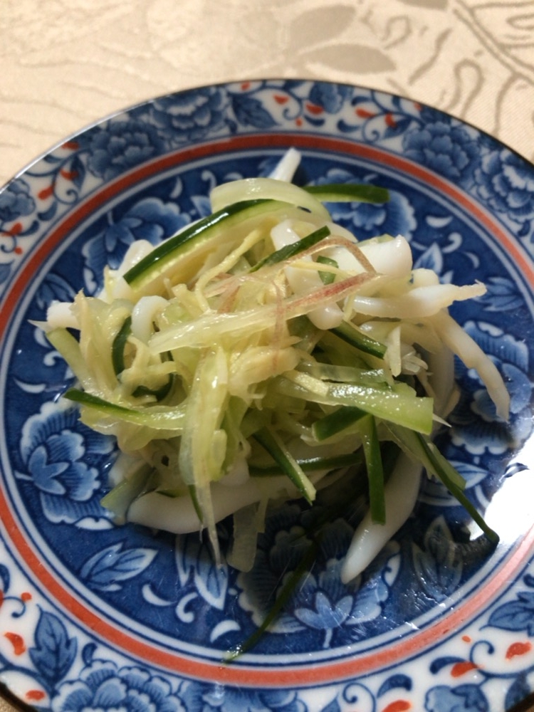 胡瓜 いか 生姜 みょうがの酢の物