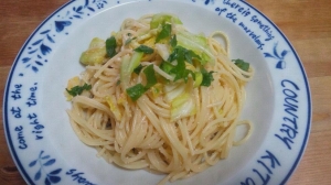 キャベツと明太子のパスタ★