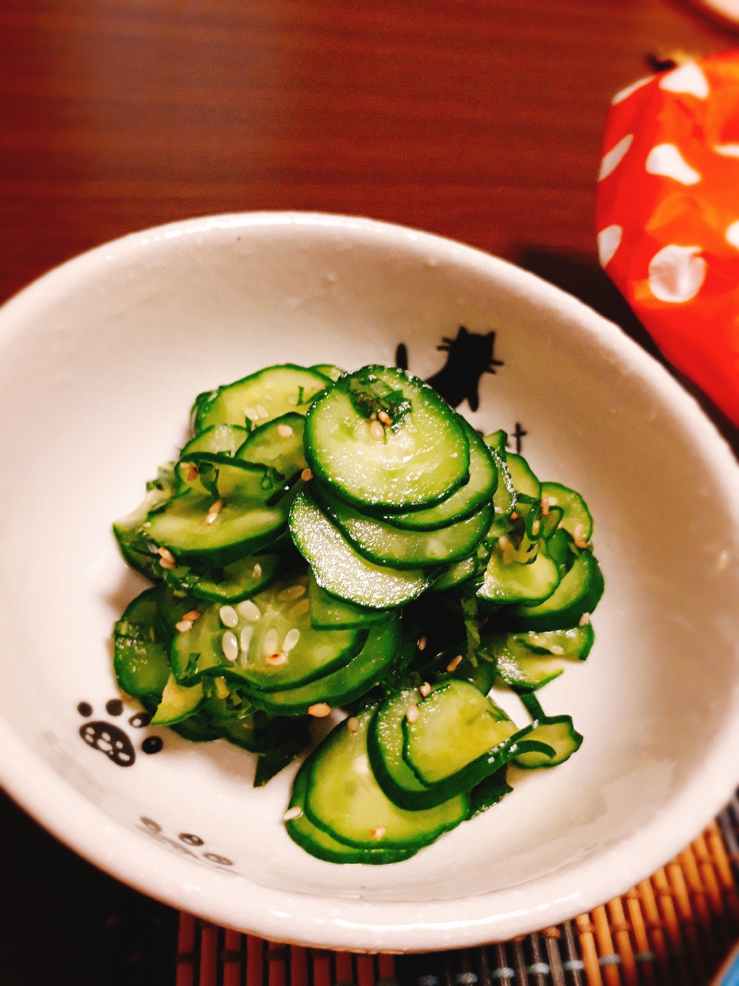 暑い夏に！きゅうりとしその酢の物