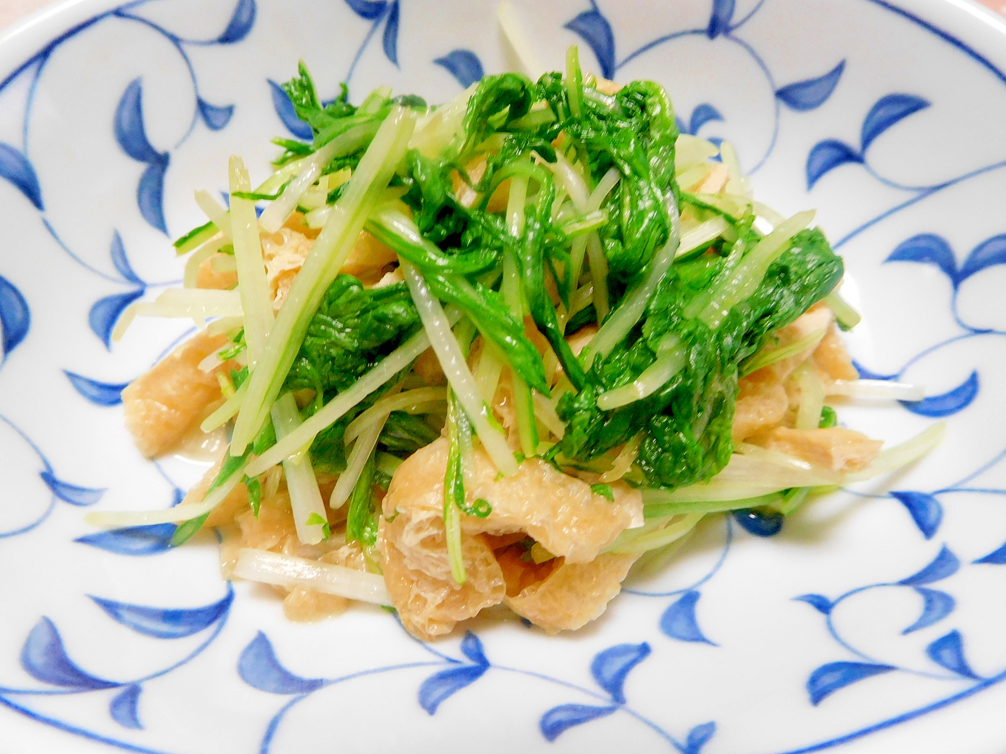 水菜と油揚げの煮びたし