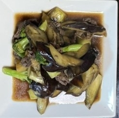 茄子とブロッコリーの甘辛煮