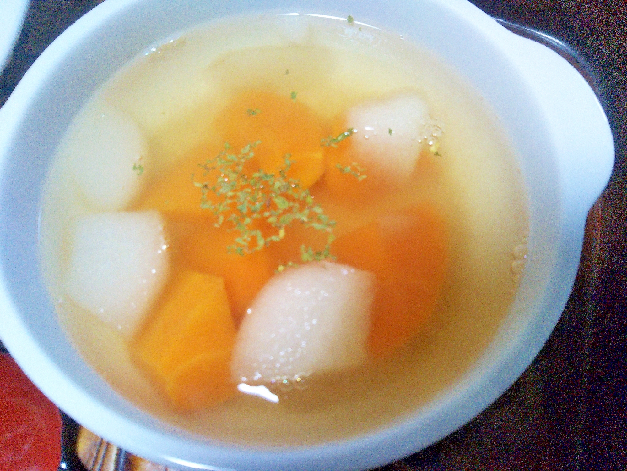 梨&人参の彩りスープ