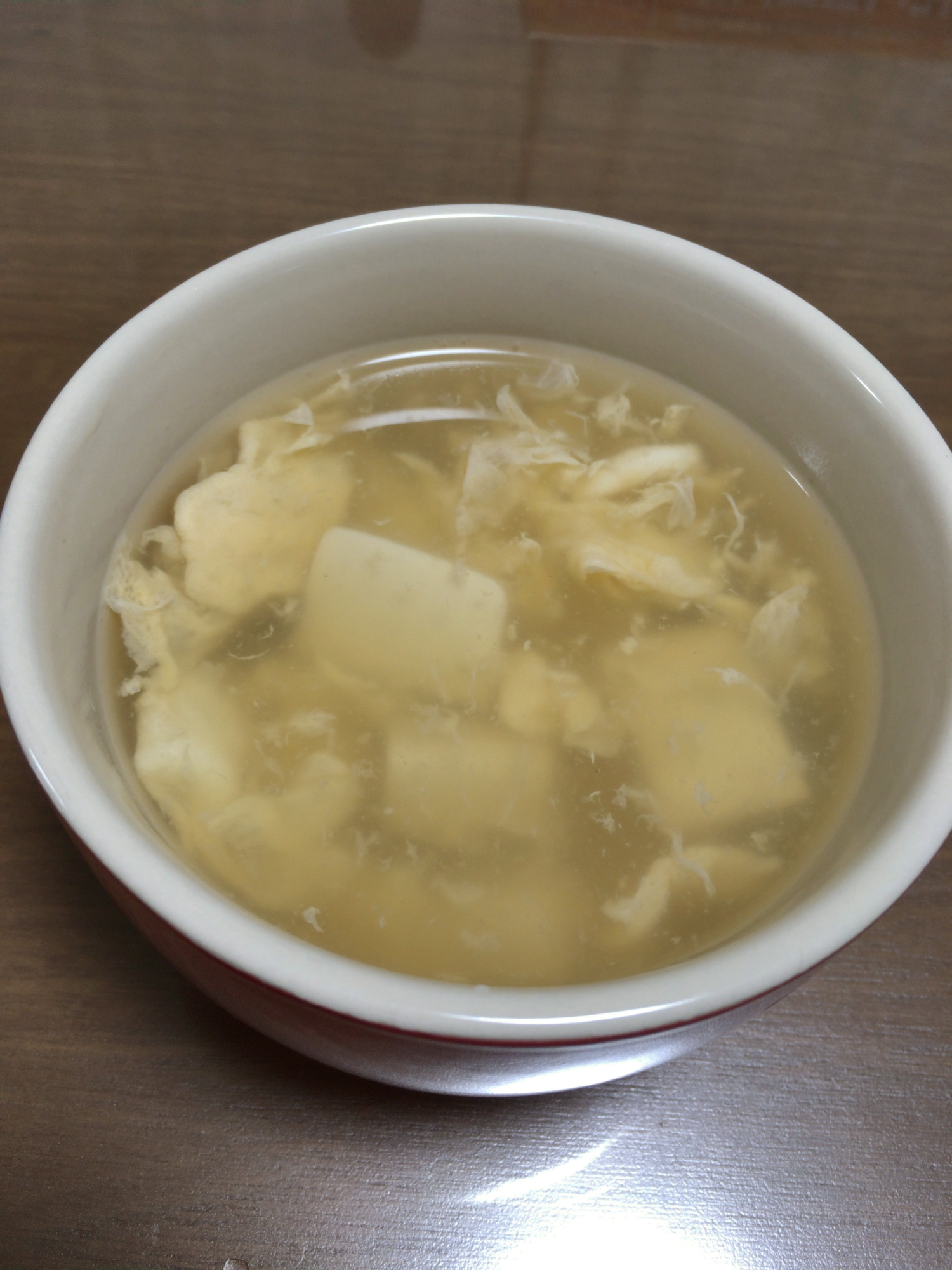 卵と豆腐の中華風スープ