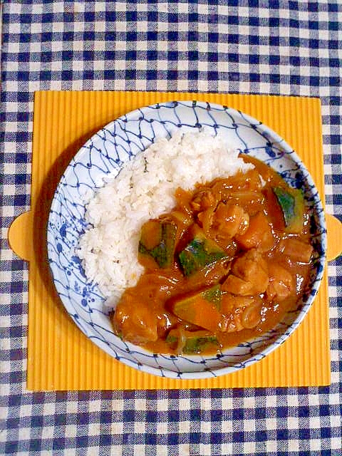 カボチャのチキンカレー♪