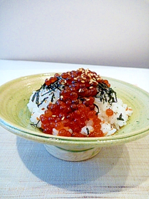 酢飯でアッサリ！いくら丼