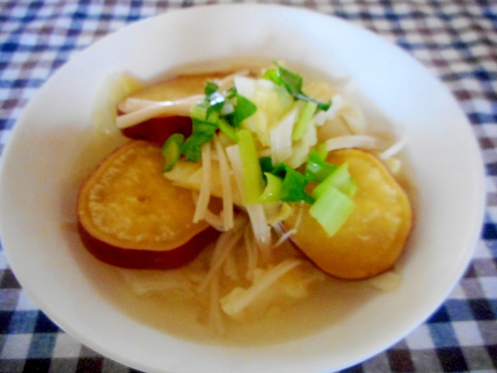 さつま芋とキャベツとえのきの食べるスープ