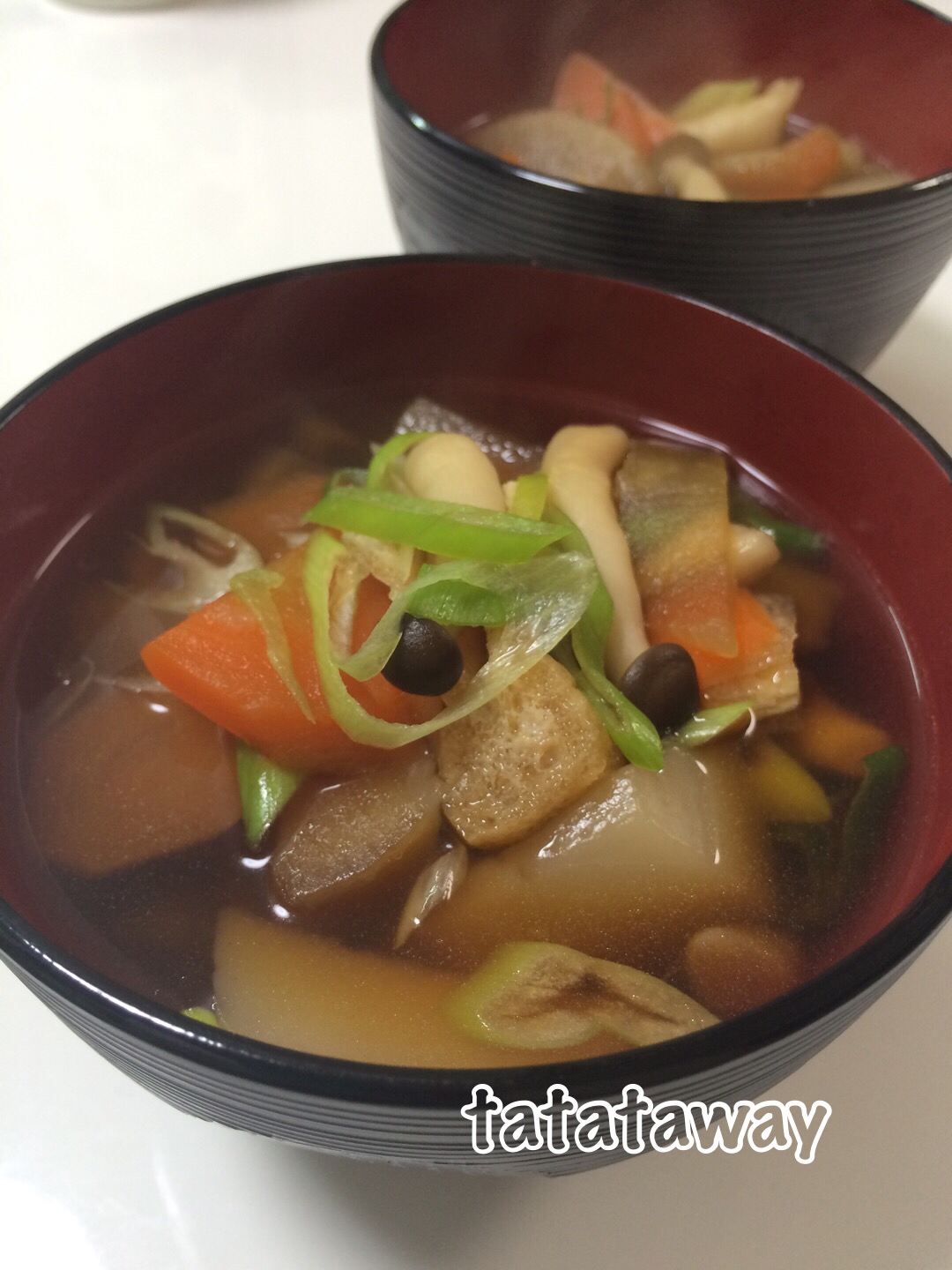 くずもちでモチモチ☆すいとん風汁