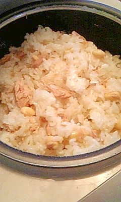 シーチキンと大豆の炊き込みご飯