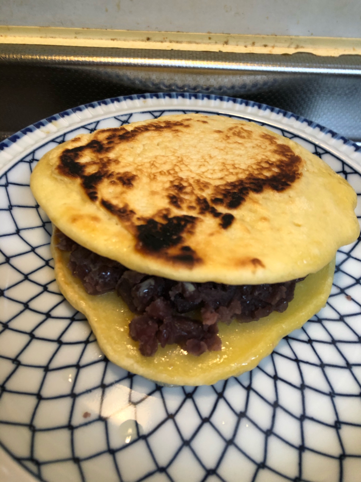 ブランチに♪ホットあんバターサンド♪おやき風♪