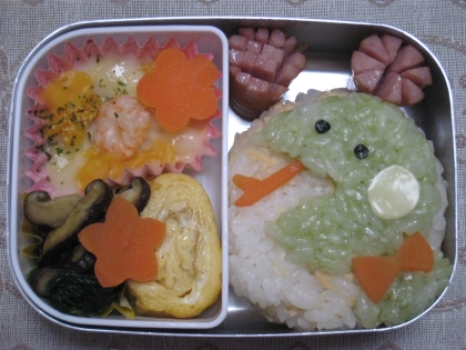 簡単キャラ弁☆２０１３年の干支！へびくんのお弁当♪