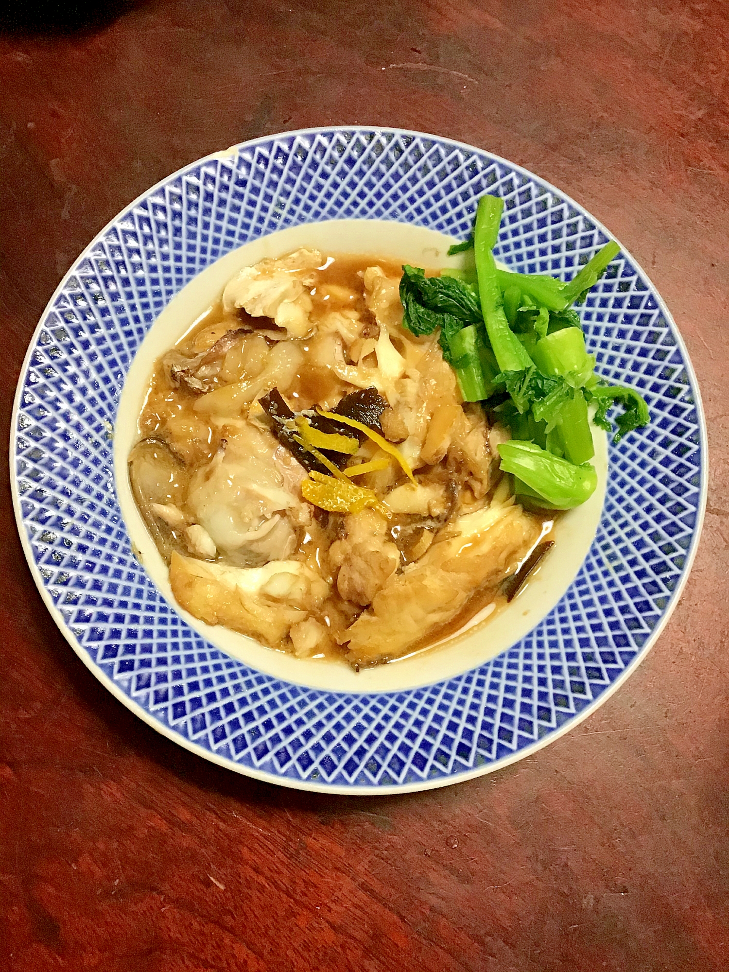 鯛のかぶと煮withかき菜。