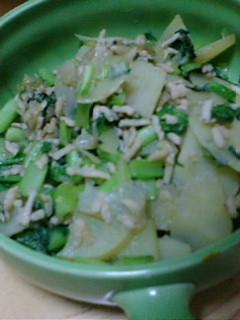 小松菜とじゃがいもの炒め物