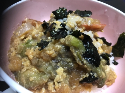 残った天ぷらで簡単天とじ丼