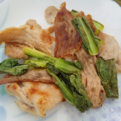 簡単！小松菜と豚肉の中華炒め