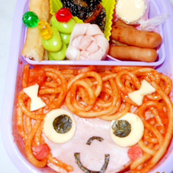 簡単 スパゲティで女の子 キャラ弁 レシピ 作り方 By さぁー27 楽天レシピ 簡単 スパゲティで女の子 キャラ弁 レシピ 作り方 By さぁー27 楽天レシピ