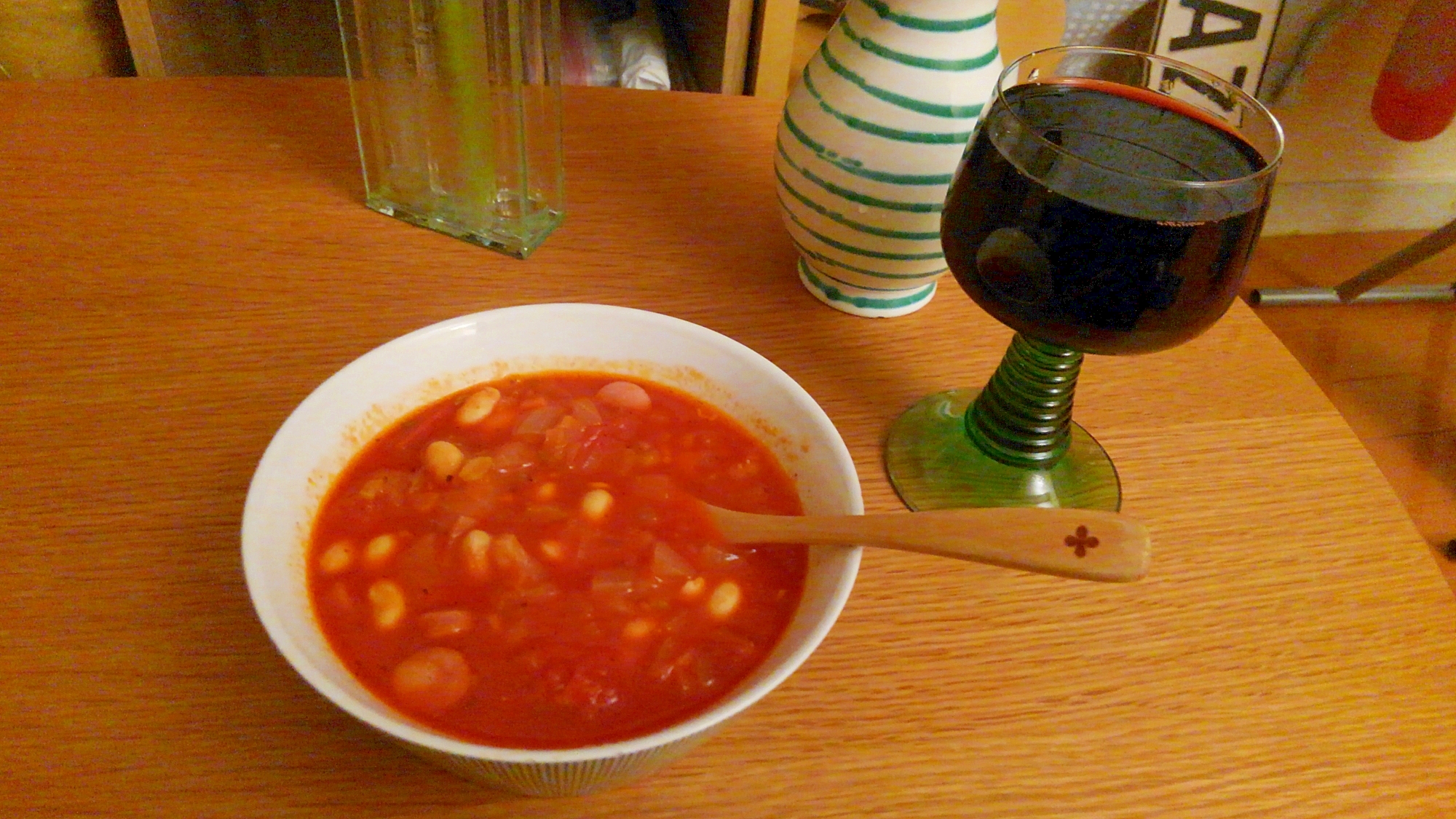 体ポカポカ、大豆とシナモンのスープ
