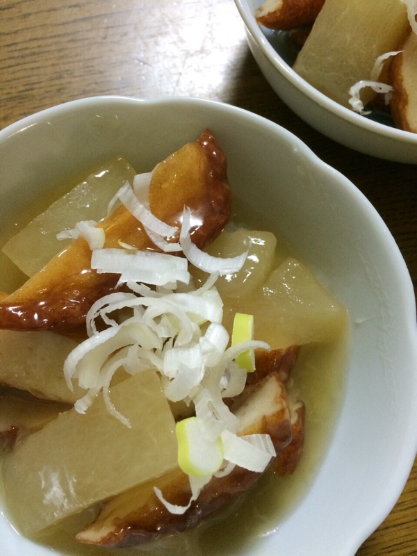 レンジと麺つゆで簡単！冬瓜と揚げ蒲鉾のトロトロ♪