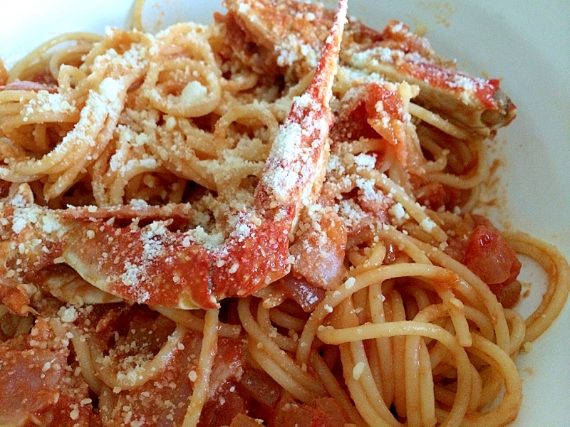 濃厚渡り蟹のトマトパスタ