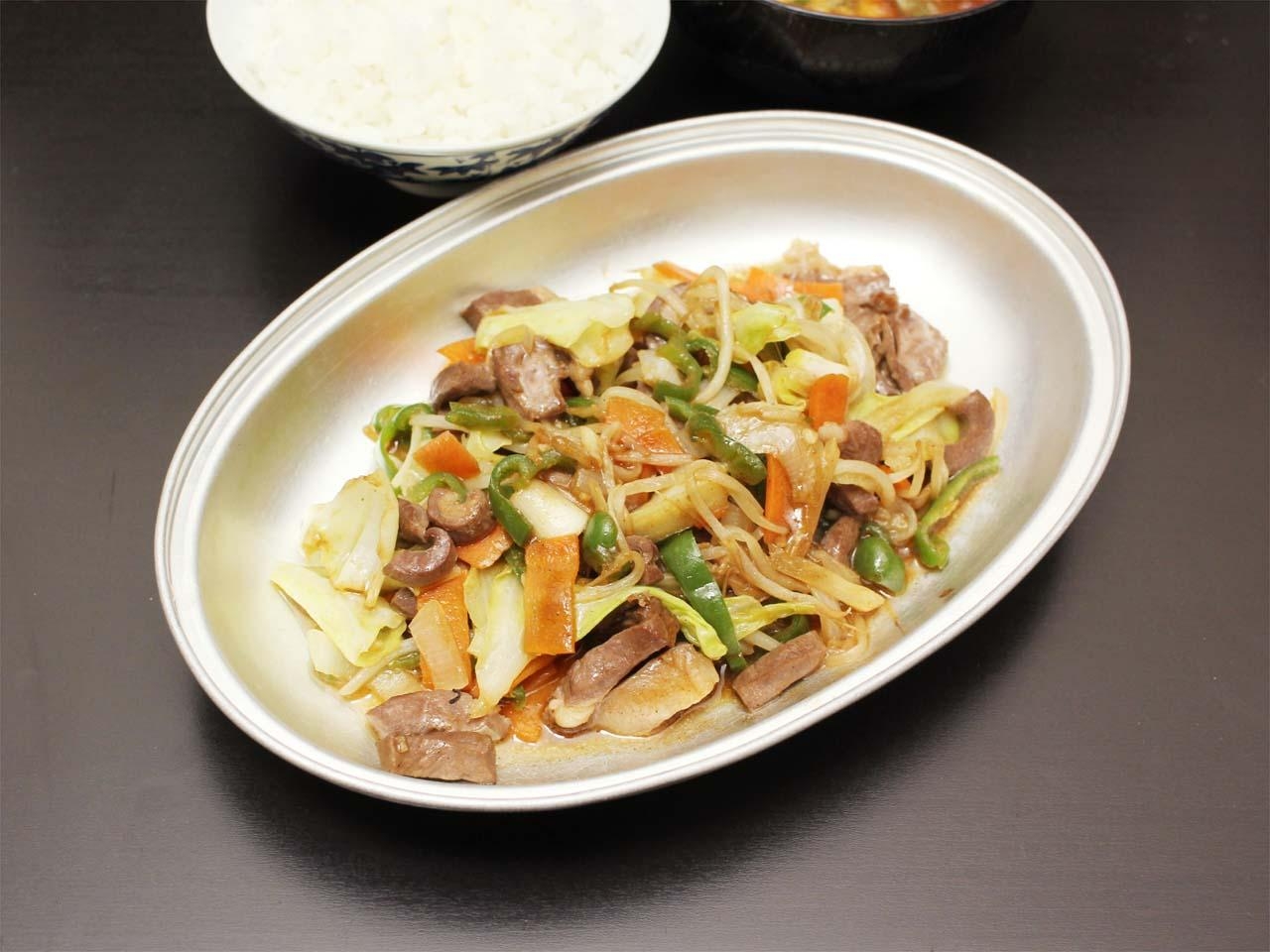 簡単で栄養満点!「豚ハツと野菜の中濃ソース炒め」