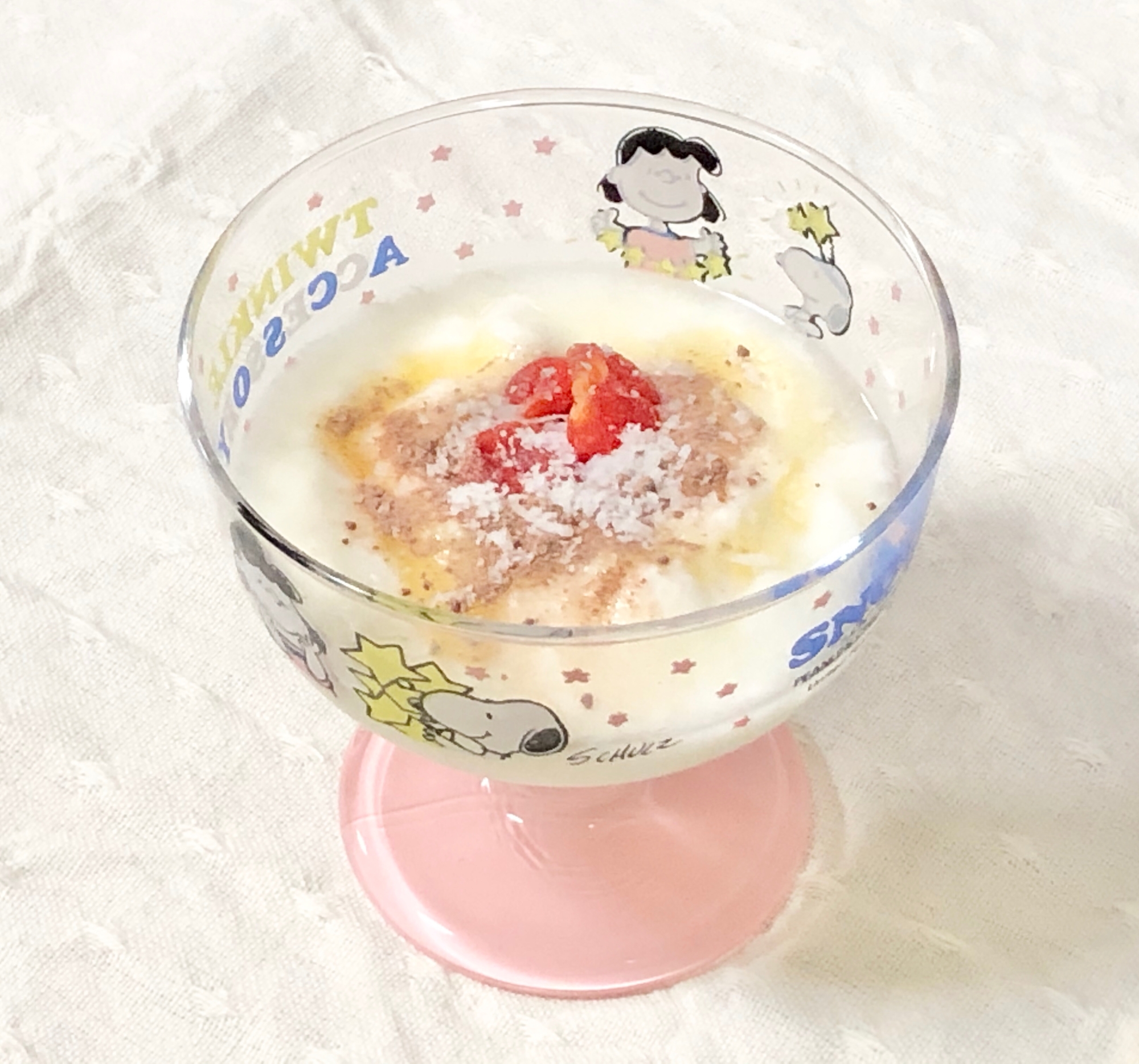 簡単⭐ココア入りヨーグルトトッピング