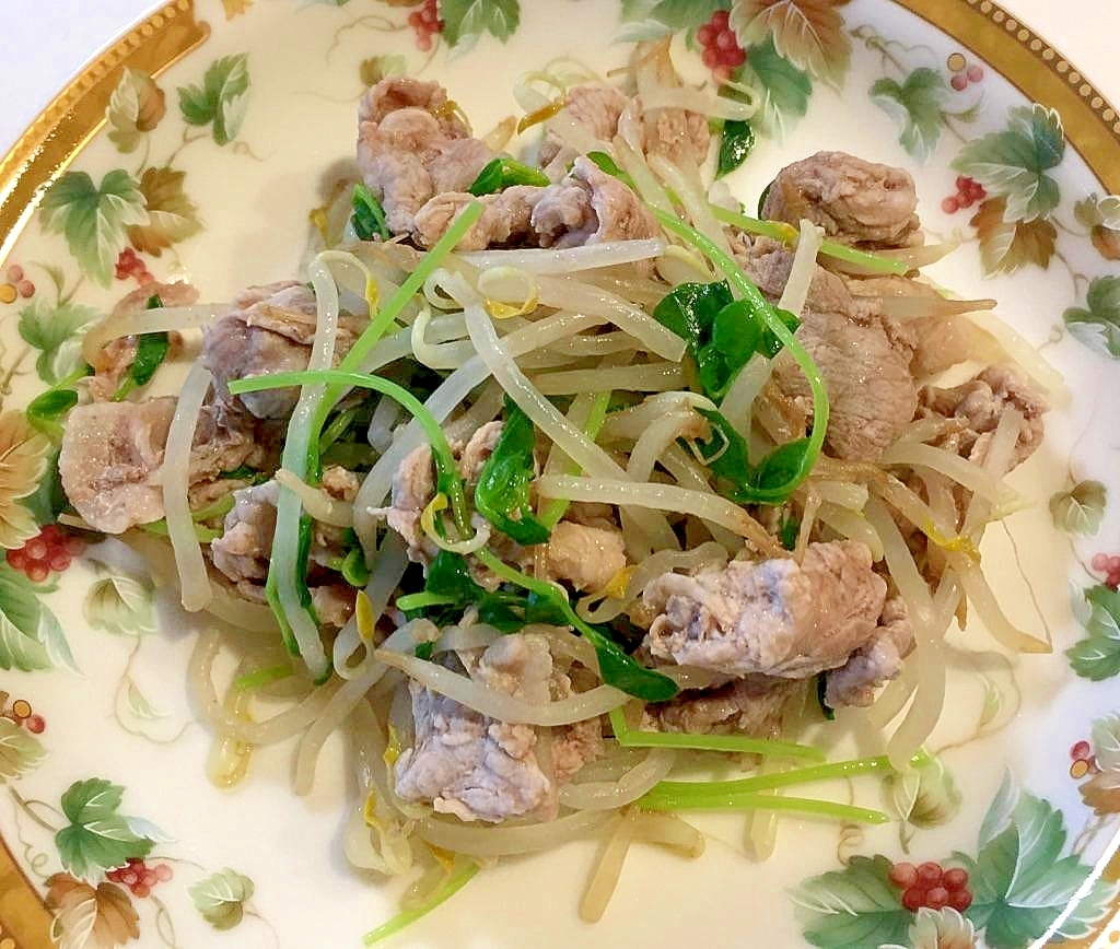 豚肉ともやしと豆苗の蒸し煮 レシピ 作り方 By はわゆり 楽天レシピ 豚肉ともやしと豆苗の蒸し煮 レシピ 作り方 By はわゆり 楽天レシピ