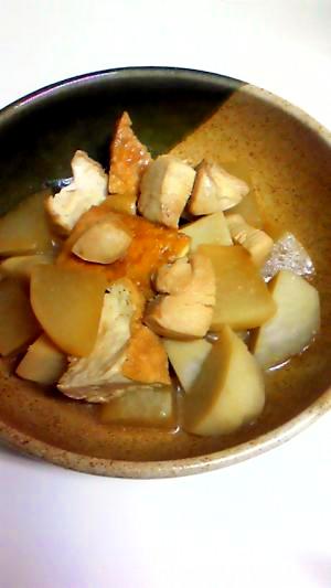 旬の野菜、大根と里芋の煮物