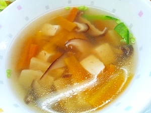 豆腐としいたけの中華スープ