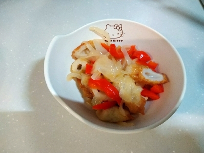 簡単！赤ピーマンとちくわの炒め物