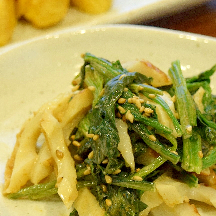 ほうれん草とちくわのスパイシーサラダ