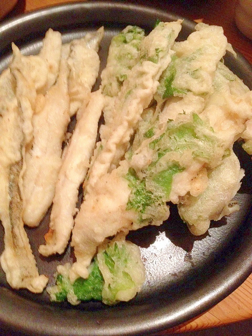 さよりと大葉の天婦羅