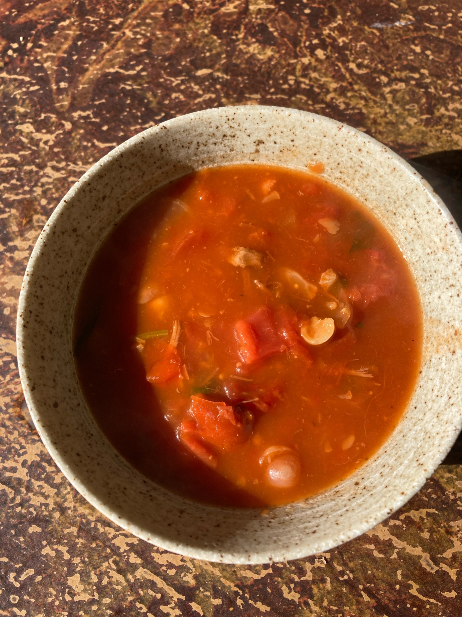 トマトとヒヨコ豆のスープ