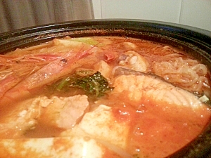 海鮮と鶏の♡韓国鍋
