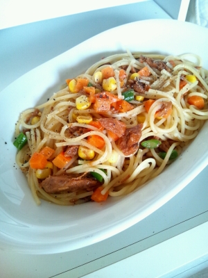 ランチにおすすめ♪簡単パスタ～まぐろフレーク味付～