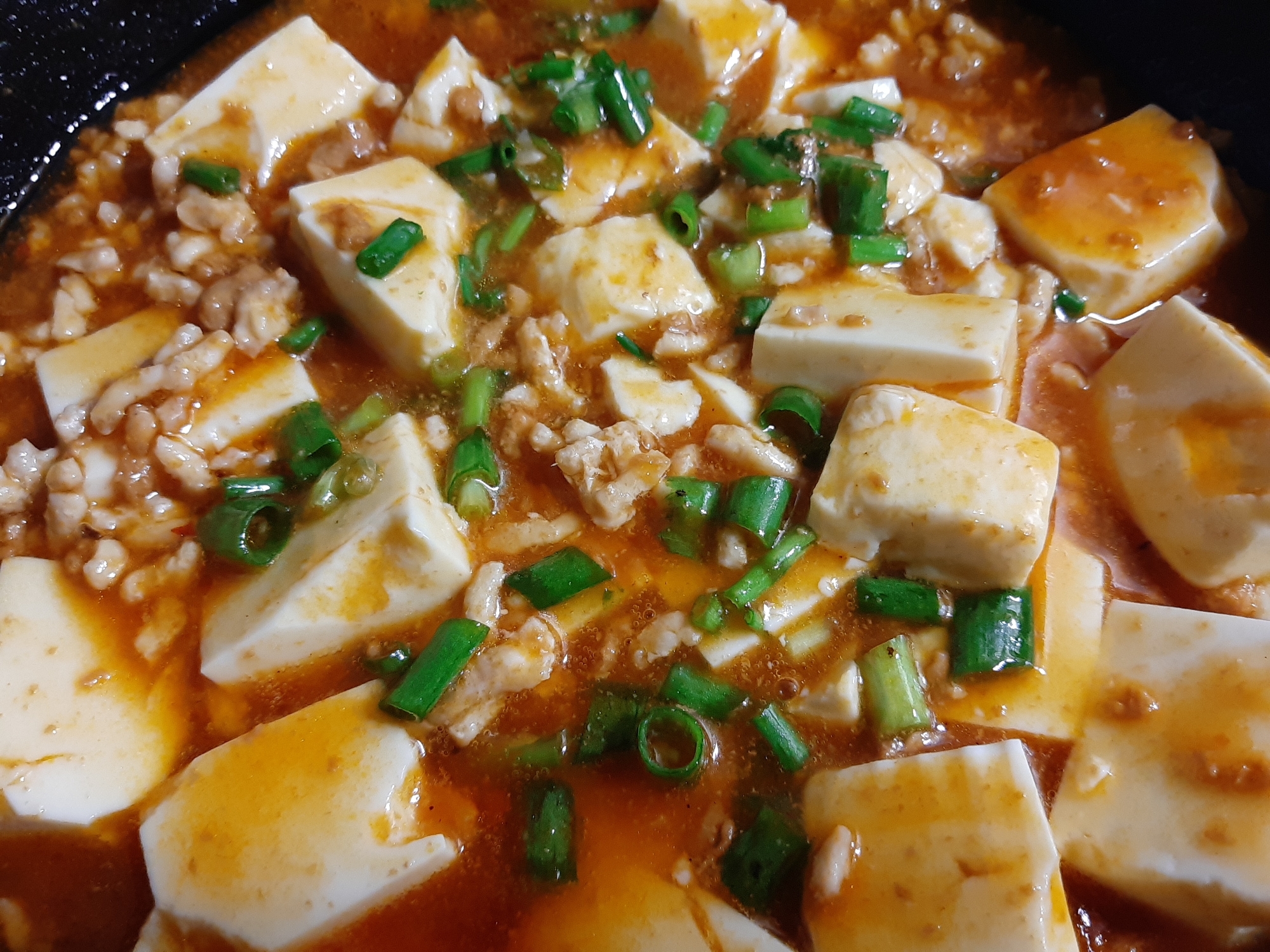麻婆豆腐の素に鶏ミンチ追加でボリュームUP